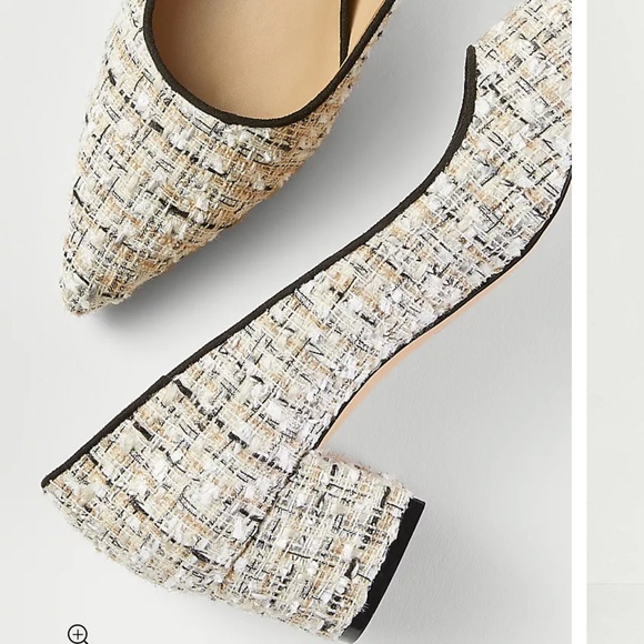 ANN TAYLOR Tweed Mid Block Heel - Picture 2 of 5